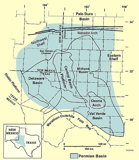 West Texas Permian Basin, West Texas, Permian Basin Map, Texas