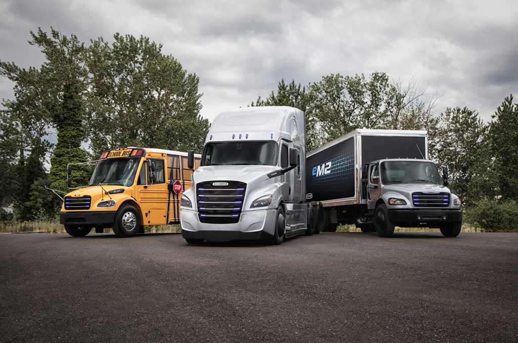 Daimler Trucks North America e line-up, Daimler Unveiling Electric Trucks
