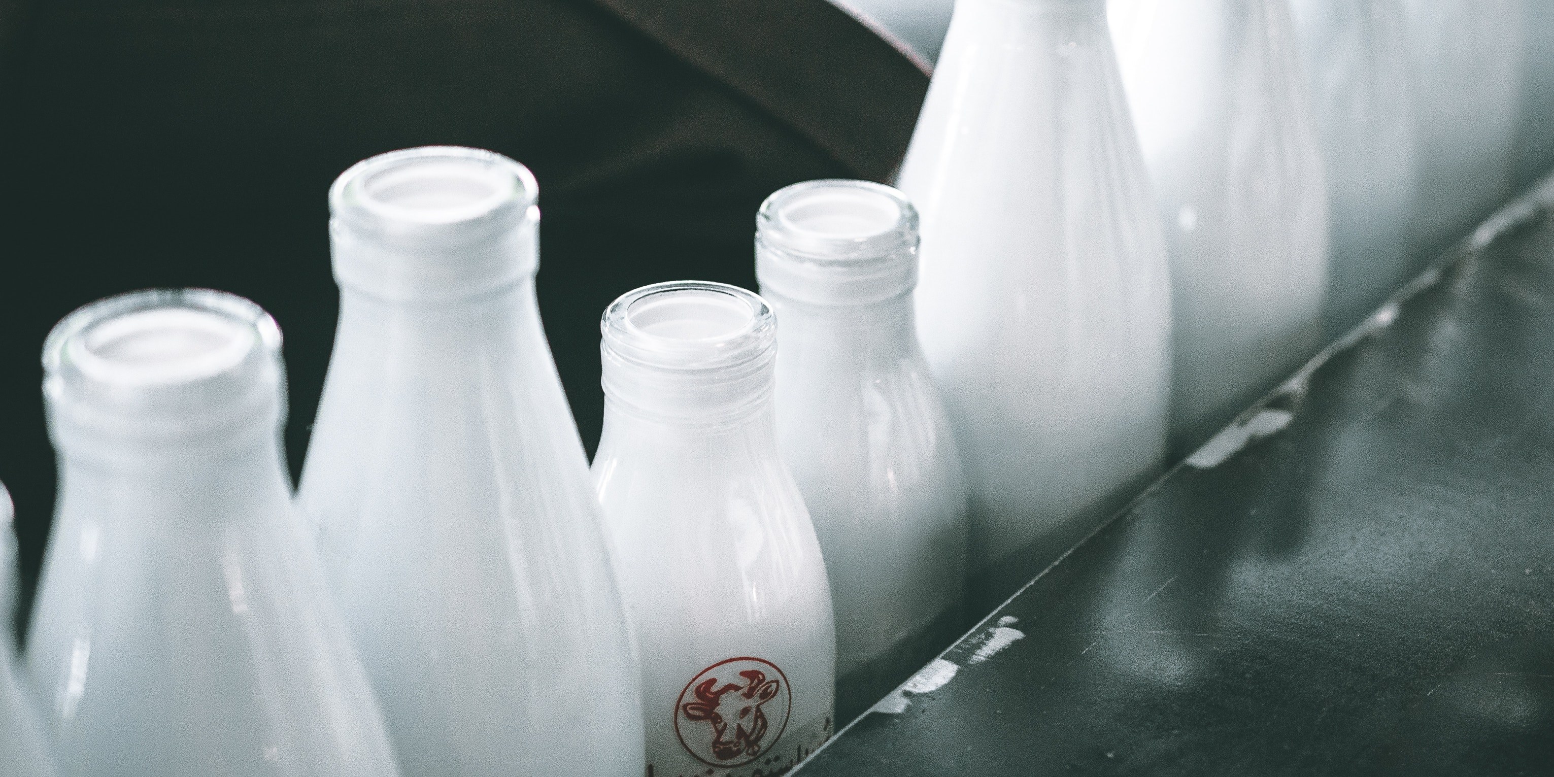 milk bottles, milk farm, milk production
