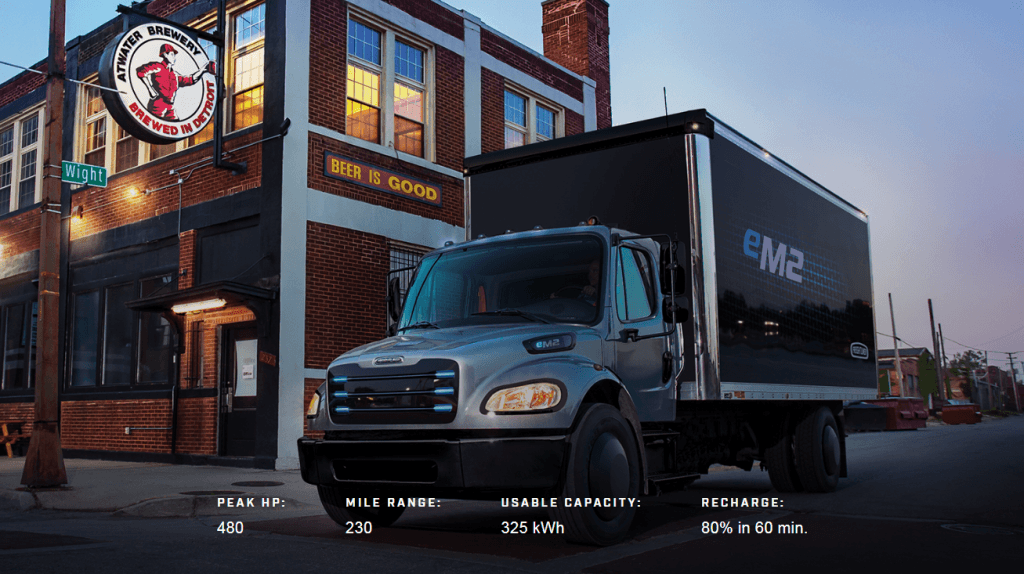 Freightliner eM2 w Info - Daimler Trucks North America, electric innovation fleet