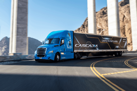 Daimler Trucks North America, Cascadia under bridge