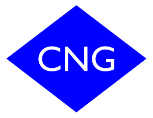 Blue diamond symbol used on CNG-powered vehicles in North America, CNG Is Safe Fuel, Data Show