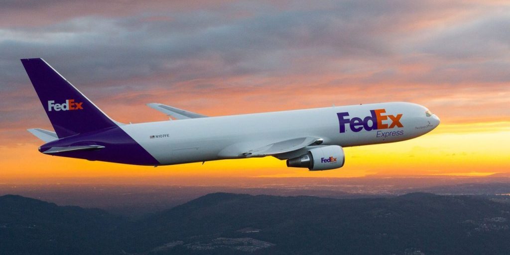 FedEx Plane, fedEx Corp. tumbled in April as a new cut to its earnings outlook stoked Wall Street concerns over the courier’s ability to navigate a global slowdown and cash in on surging e-commerce
