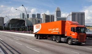TNT Express Truck on Highway