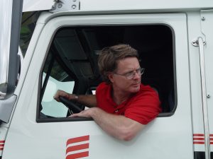 Carroll McCormick in Truck Cab