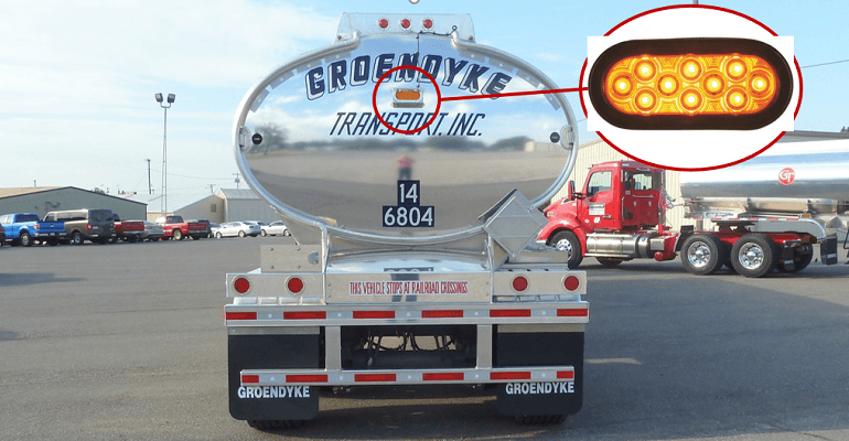 Groendyke Trailer Brake Light, The Federal Motor Carrier Safety Administration (FMCSA) has granted an exemption request from Groendyke Transport Inc. that allow the company to install amber brake-activated pulsating lights on the back of its trailers. Such lights are normally prohibited for non-emergency vehicles. The exemption also preempts state laws that would interfere with operating under its terms in interstate commerce while encouraging states to adopt similar exemptions for intrastate commerce, according to the National Tank Truck Carriers (NTTC) trade group.