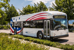 GILLIG zero-emission battery-electric bus, San Diego adding 24 CNG buses to its fleet replacing last diesel buses