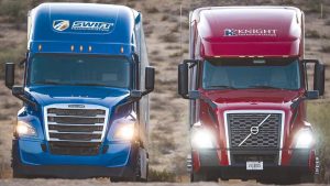Knight-Swift Transportation trucks highlighting the company's broader growth strategy