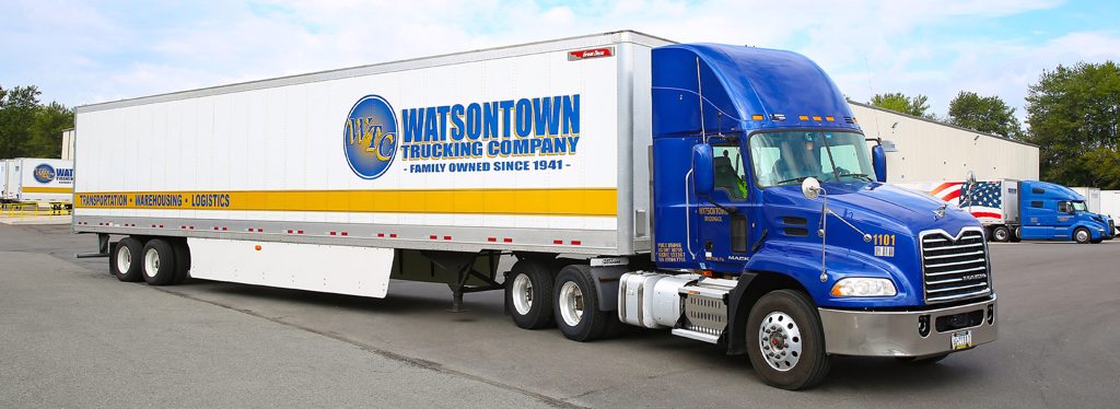 Watsontown Trucking truck at warehouse