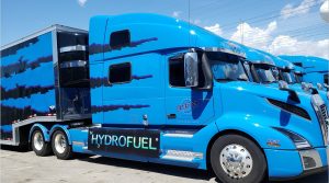 Hydrofuel Canada's truck demonstrating an alternate way to use ammonia as fuel.