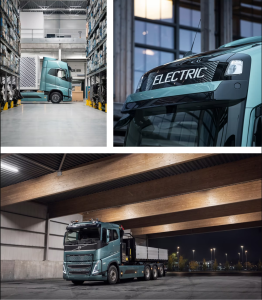 Europe's Electric Truck Revolution presenting Volvo FH Electric Class 8 cab-over tractor