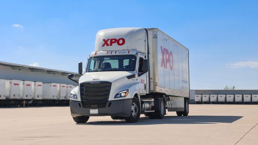 XPO Logistics Truck in yard