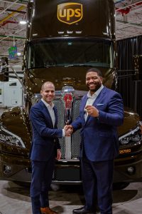 UPS CNG Trucks Acquisition with picture showing the UPS Kenworth T680 CNG Partnership